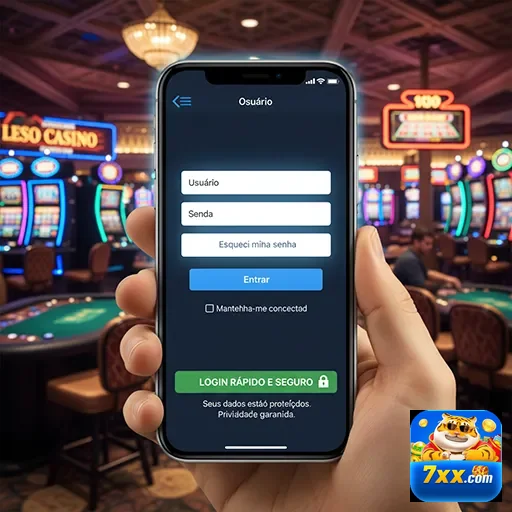 Ilustração de Experimente a Diversão das Slots no 7xx com Recompensas VIP